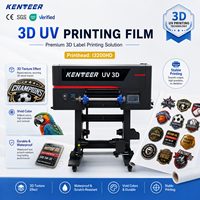 Imprimante UV DTF pour étiquettes en cristal 3D, 30 cm A3, machine d'impression d'autocollants en TPU, imprimante d'étiquettes multifonctionnelle pour les petites entreprises