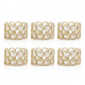 Table Decorative Centerpieces Metal Candlesticks Bowl Crystal Tealight <b>Candle</b> Holders - Product Image 1
