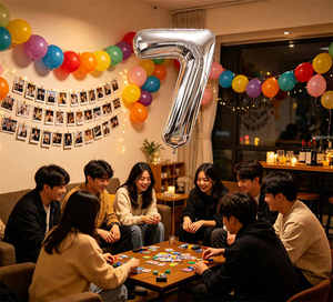 Silver Metallic Number 7 Foil Balloon 45cm Party Decoration ensures long-lasting vibrancy and resistance to minor wear - Product Image 5