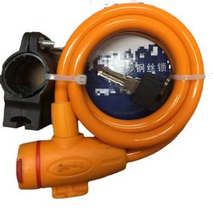 Candado de cable de acero para bicicleta, candado de cable de alambre para bicicleta de montaña de piñón fijo, color aleatorio, control manual, productos en stock - Product Image 1