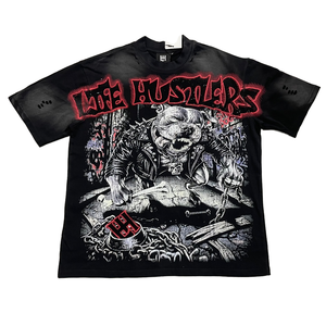 เสื้อยืดโอเวอร์ไซส์แขนยาวคอวี ผ้าคอตตอนถัก 100% พิมพ์ลายเรโทรแบบสั่งทำพิเศษ สไตล์วายทูเค สำหรับผู้ชาย ใส่ในฤดูหนาว - Product Image 1
