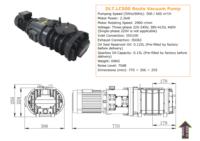 Bomba de Vacío Industrial de Baja Presión DLT.LC500 Iron Roots, 500 m³/h, 3 HP, Motor Trifásico, Directo de Fábrica, OEM, 1 Año de Garantía