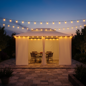 Yoho elegante arco cenador y puente diseño aluminio Gazebo pérgola impermeable Louvre techo pabellón con Material de <span class=keywords><strong>acero</strong></span> - Product Image 2