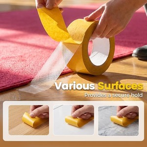 Ruban adhésif double face haute adhérence pour tapis, maille grillagée, amovible, pour montage de tapis, ruban adhésif puissant pour tapis - Product Image 4