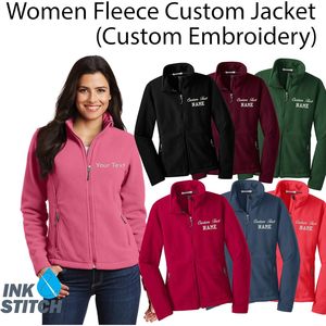 Chaquetas de lana grandes personalizadas para mujer, 12 colores, temporada de otoño, patrón de texto bordado, forro de seda relleno de poliéster - Product Image 5