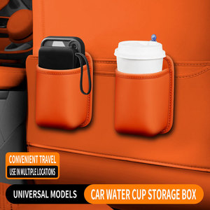 Caja de Almacenamiento Lateral para Puerta de Coche con Logotipo, Portavasos Multifuncional para Respaldo de Asiento, Bolsa para Bebidas - Product Image 3