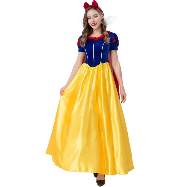 2023 Adult Cosplay Dress Snow White Girl Princess Dress Women Adult Cartoon Princess Snow White Halloween Party Costume