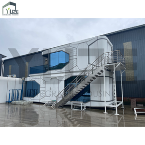 Rumah pabrikan desain kustom Modern dua tingkat rumah kapsul Prefab Villa untuk berkemah luar ruangan - Product Image 3