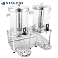 XINGPAI Hôtel Commercial Argent Distributeur De Jus Boisson Froide Boisson En Acier Inoxydable Distributeur De Café Chauffage Conteneur De Jus
