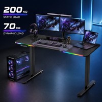 Meja Gaming Esports AOR Internet Cafe, Meja Elektrik Stainless Steel, Desain Modern, Dapat Diperpanjang, Meja Belajar Kantor E0