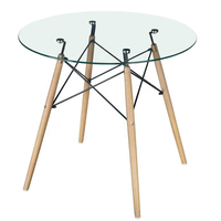 Prix d'usine ensemble de table basse en verre acrylique pieds ronds modernes en métal de luxe table centrale pour le salon