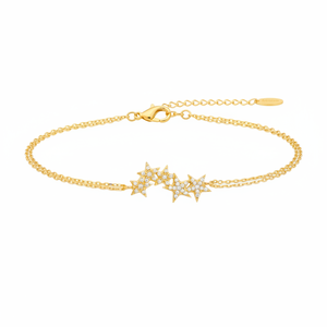 หรูหรา Dainty หลายดาวเสน่ห์สร้อยข้อมือขายส่ง925สเตอร์ลิงแฮนด์เมดเงินเครื่องประดับตุรกี - Product Image 2