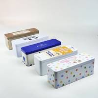 Boîte en métal rectangulaire personnalisée en gros, de qualité alimentaire, pour l'emballage alimentaire, fabriquée par un fabricant de boîtes en métal