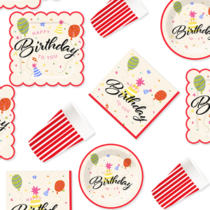 ชุดอุปกรณ์จัดงานเลี้ยง DAMAI ประกอบด้วยจานกระดาษ ผ้าเช็ดปาก แก้วน้ำ สำหรับงานเลี้ยงฉลองวันเกิดเด็ก งานเลี้ยงฉลองทารกแรกเกิด และงานตกแต่งปาร์ตี้ - Product Image 4