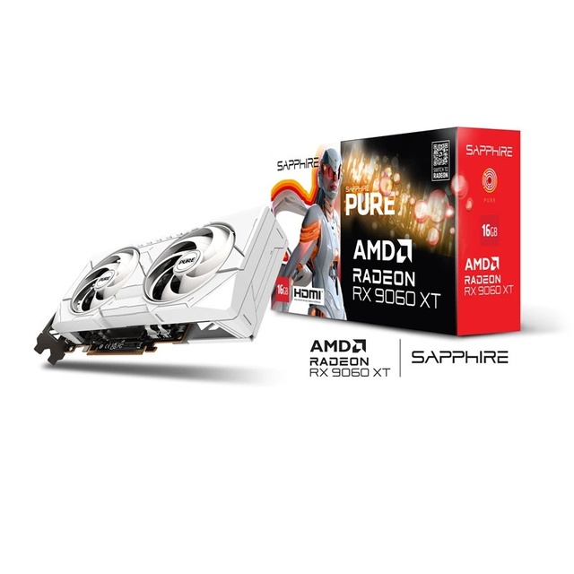 Sapphire RADEON RX 9060 XT 16GB GDDR6 128-Bit PCI Express Desktop Fan-Cooled New Delta Action Gaming Graphics Card /DP