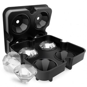 Xdh762 Moule à glaçons en silicone fait main pour whisky et bière, 4/6/8 cavités carrées, rondes ou sphériques - Product Image 1