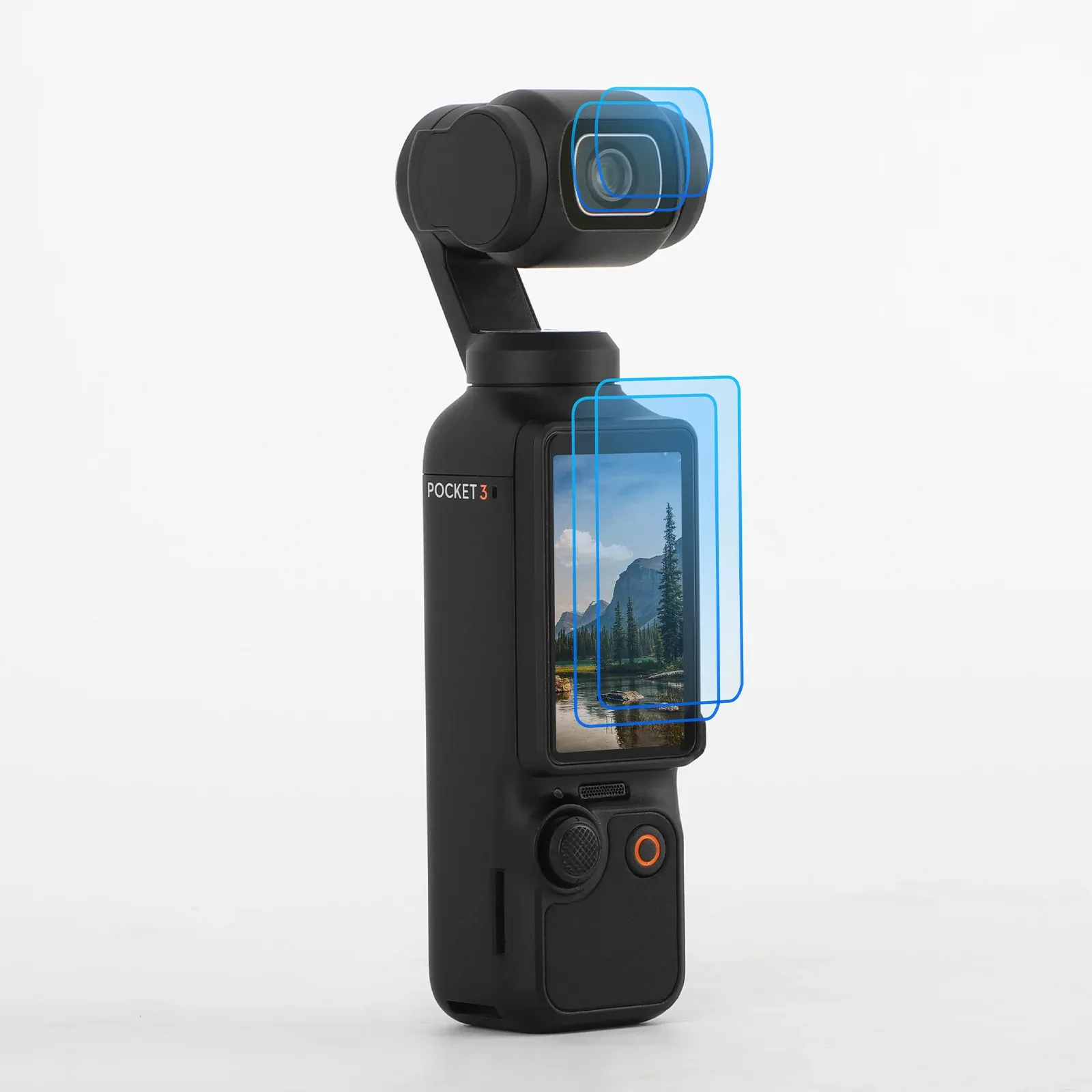 Für DJI OSMO Pocket 1 2 3 Bildschirmschutzzubehör Objektiv-Schutzfolie aus Glas Gimbalhülle für DJI Pocket 3 Action Kamera