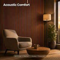 Panneau acoustique en bois haute performance et couleur unie pour la réduction du bruit, idéal pour les salles de conférence, les cinémas et les projets d'aménagement intérieur public