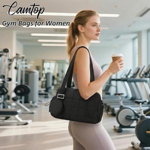 Mini Borsa da Palestra per Donne, Piccola Borsa Sportiva Trapuntata con Tracolla Regolabile, Scomparto Impermeabile, Portamonete, Borsa Casual per Fitness - Product Image 2
