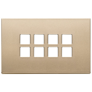 Flat Satin Gold Wall <b>Plate</b> 4Mx8 14.7x9.5cm For Electrical <b>Switches</b> - Product Image 1
