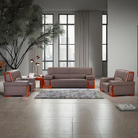 Canapé de luxe pour bureau de direction Foshan Ensemble de canapés en cuir modernes pour réception de visiteur pour salle de sortie Meubles design pour bureau
