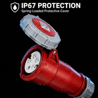 Connecteur femelle industriel CHENF, indice de protection IP67, broches en cuivre pur, boîtier ignifuge, résistant à l'usure, mobile, portable