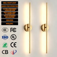 Lámpara de Pared LED Moderna EGH 815MM Negra, Dorada y Plateada, Decoración para Hogar, Dormitorio, Sala de Estar, Cabecera, Sofá, Fondo