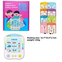 Tablette interactive d'apprentissage précoce pour la maternelle, écran tactile, jeu par simple pression, jouet éducatif, apprendre à lire, cartes flash de l'alphabet