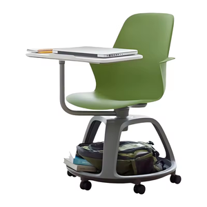 Chaise d'étudiant moderne avec tablette pliable, chaises et tablettes pour l'école et l'université avec tablette d'écriture rotative - Product Image 1