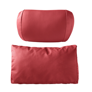 Ensemble appui-tête et support lombaire pour <span class=keywords><strong>voiture</strong></span> en cuir Nappa et mousse à mémoire de forme, respirant, antidérapant, toutes saisons, <span class=keywords><strong>protection</strong></span> universelle du cou et de la taille - Product Image 6