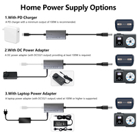 Adaptor Tegangan Dapat Diatur USB-C ke Port 5.5mm*2.1mm 24V Cocok untuk Robot 24V, Ventilator, dan Peralatan Pemantauan