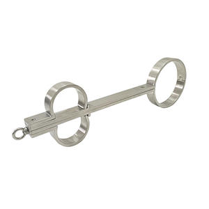 Nero imperatore nuovo in acciaio inox collo a mano trattenuta per uomini <span class=keywords><strong>e</strong></span> donne sesso manette giocattoli per adulti all'ingrosso - Product Image 6