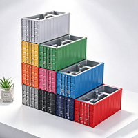 Modèle de bureau personnalisé en ABS, conteneur portable, porte-stylos professionnel, ornements, cadeaux de remerciement, promotion en soie