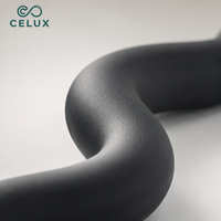 Barre de Pilates incurvée en acier inoxydable lestée avec poignée souple pour le renforcement musculaire et l'entraînement à domicile et en studio