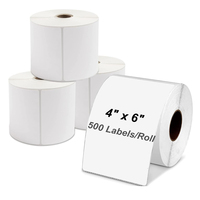 Rouleau d'étiquettes thermiques adhésives puissantes en gros 100 x 150 mm, autocollant de bordereau A6, papier thermique 4*6, étiquette d'expédition thermique