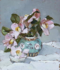 Dipinto a Olio di <span class=keywords><strong>Fiori</strong></span> Dipinto a Mano, <span class=keywords><strong>Fiori</strong></span> Vibranti <span class=keywords><strong>su</strong></span> <span class=keywords><strong>Tela</strong></span>, Perfetto per l'Arredamento del Soggiorno - Product Image 2