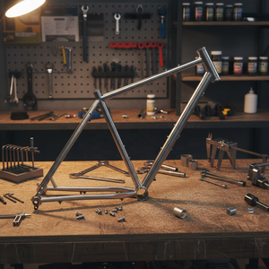 Cadre de vélo de gravier en titane <span class=keywords><strong>700C</strong></span> le plus récent avec conception de frein à disque à montage IS - Product Image 1