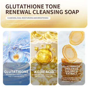 Savon Nettoyant en Profondeur GreenLem à Succès : Glutathion, Acide Kojique, Extrait de Graine de Camellia Sinensis – Savon Éclaircissant et Blanchissant pour le Visage - Product Image 4