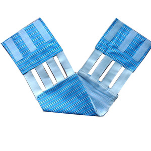 Ceinture abdominale de musculation rayée bleue, soutien lombaire post-partum, épaisseur standard - Product Image 4