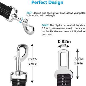 Cinturón <span class=keywords><strong>de</strong></span> Seguridad Ajustable <span class=keywords><strong>para</strong></span> <span class=keywords><strong>Perros</strong></span> con Bungee Elástico <span class=keywords><strong>para</strong></span> Viajes en Vehículo, Arnés <span class=keywords><strong>de</strong></span> Seguridad Resistente <span class=keywords><strong>para</strong></span> Mascotas - Product Image 2