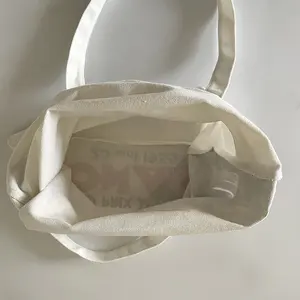 Bolsa de algodón de alta calidad, barata, reciclable, grande, impresión personalizada, Asa de lona, bolsas de compras de algodón Calico con logotipo