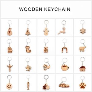 Paris Eiffel Tower Keyring Retro French Keychains Made in Wood Decoration Iron Opp <b>Bag</b> Laser Logo Wooden Keychain Key Chain Wood - Product Image 3