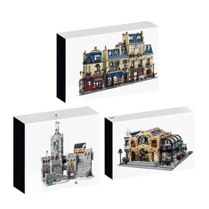 Set di Blocchi da Costruzione: Strada Parigina 910032, Fortezza di Montagna 910029, <span class=keywords><strong>Stazione</strong></span> Ferroviaria 910034, Regalo Natalizio - Product Image 1