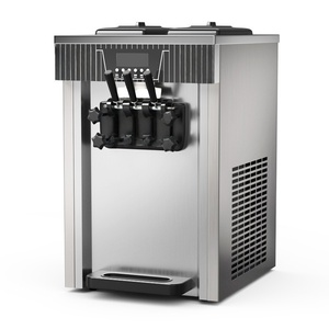 Máquina Comercial Automática de Helado Suave de 3 Sabores, 20-28L/H, Máquina de Yogurt y Helado de Sobremesa, Uso Comercial Económico con Certificación CE - Product Image 2