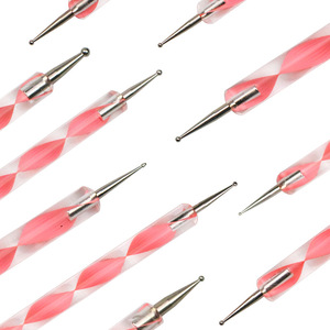 Ensemble d'outils pour l'art des ongles en métal, 5 pièces, stylos à points acryliques, kit de sélection de fleurs et de strass pour la décoration de la manucure - Product Image 4