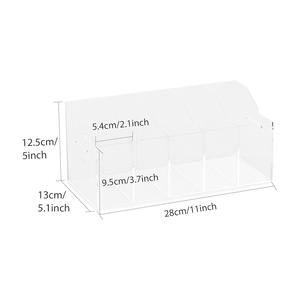 Organizador de cinturón acrílico de <span class=keywords><strong>5</strong></span> compartimentos, vitrina de cinturón transparente para organizador de corbatas montado en la pared - Product Image 2