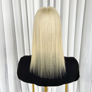 2025 New Item HT-004 #613 3*5.5 Human <b>Hair</b> Wig <b>Topper</b> With Clip Mono Base Human Blonde Color <b>Hair</b> <b>Toppers</b> For <b>Women</b> - Product Image 6