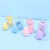 Nouvel ensemble de 3 éponges de maquillage professionnelles en forme de gourde, sans latex, personnalisables avec logo privé, pour vente en gros OEM