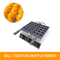 Machine à Takoyaki 15 trous pour boulettes de poisson, rotation à 180° °   Machine à gaufres et mini-crêpes en forme de boule