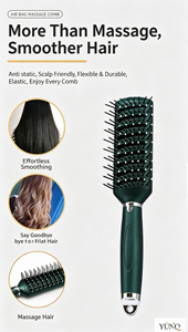 Cepillo Desenredante Ecológico con Espiral Hueca y Ventilación para Alisar el Cabello, para Mujeres, Hombres y Niños, para Cabello Liso, Rizado y Mojado - Product Image 6